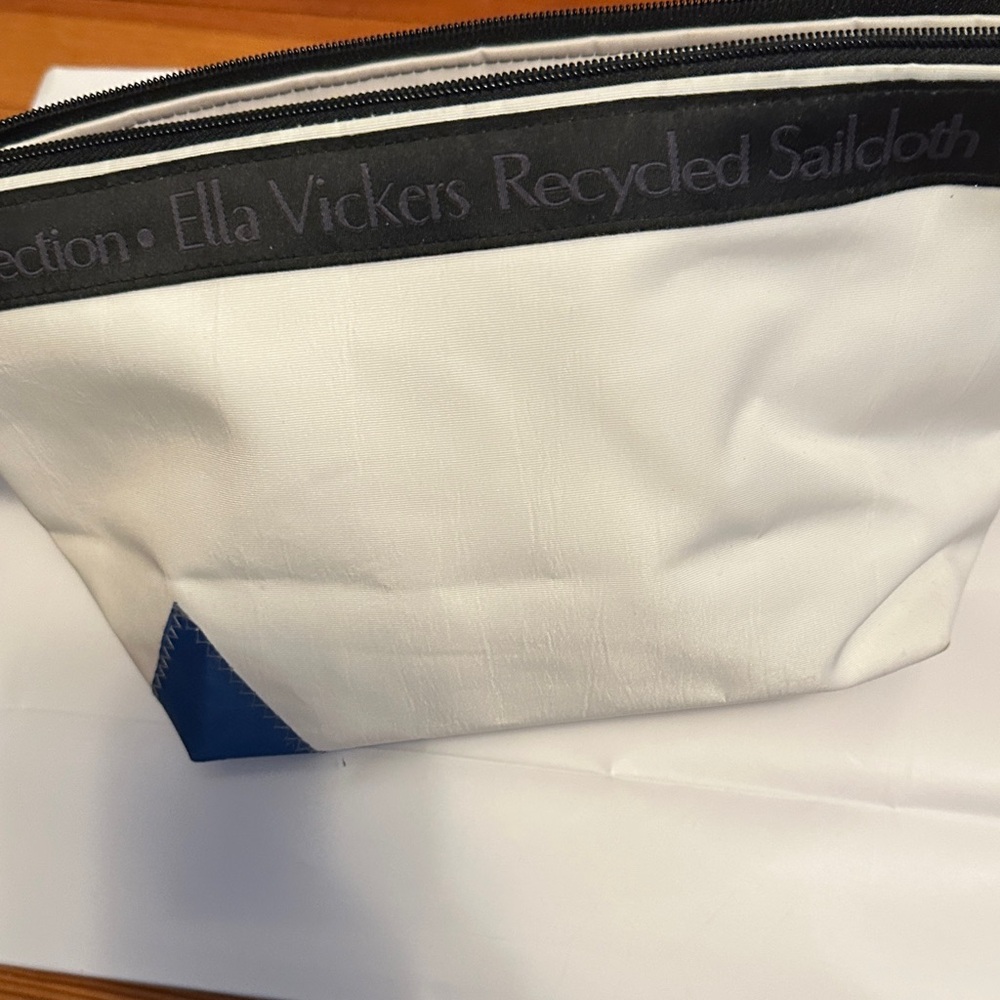 Blue and White Cosmetic Bag - Picture 2 of 5